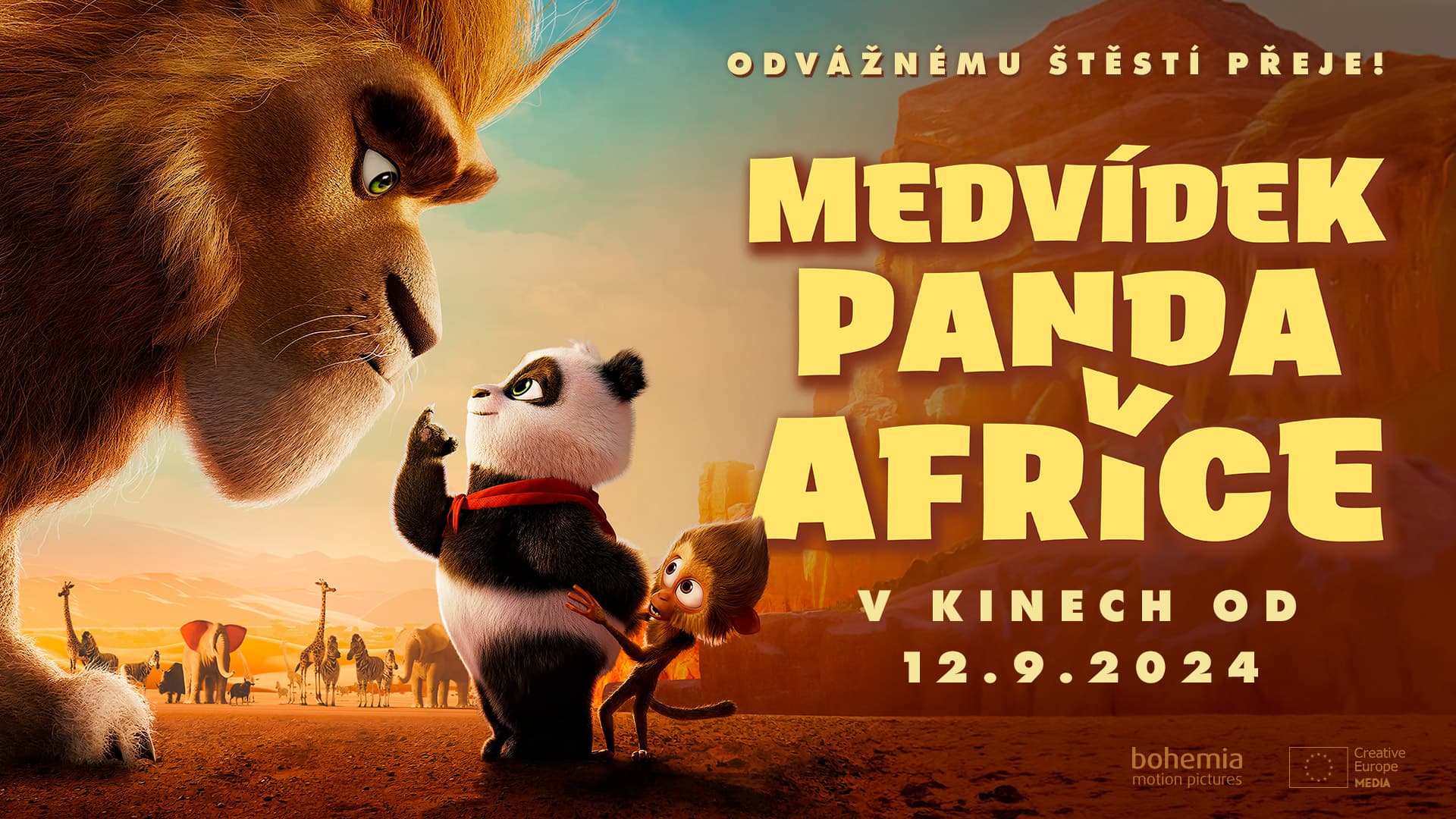 Medvedík panda v Afrike